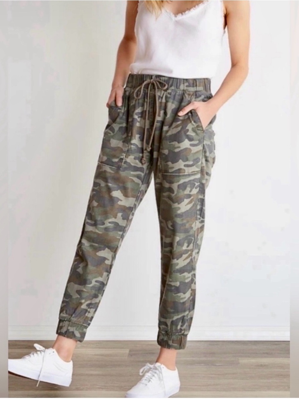 Bella Dahl Camo Drawstring Jogger Pants XS